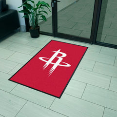 Houston Rockets 3X5 High-Traffic Mat with Durable Rubber Backing - Portrait Orientation - Houston Rockets