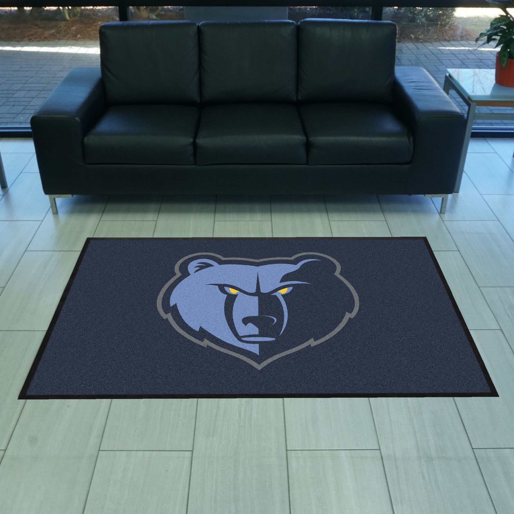 Memphis Grizzlies 4X6 High-Traffic Mat with Durable Rubber Backing - Landscape Orientation