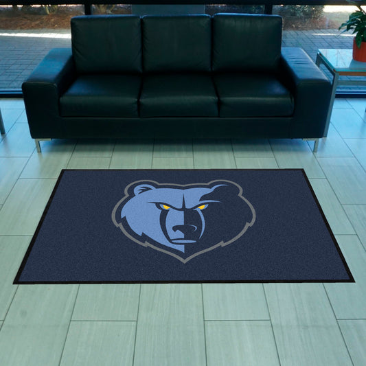 Memphis Grizzlies 4X6 High-Traffic Mat with Durable Rubber Backing - Landscape Orientation