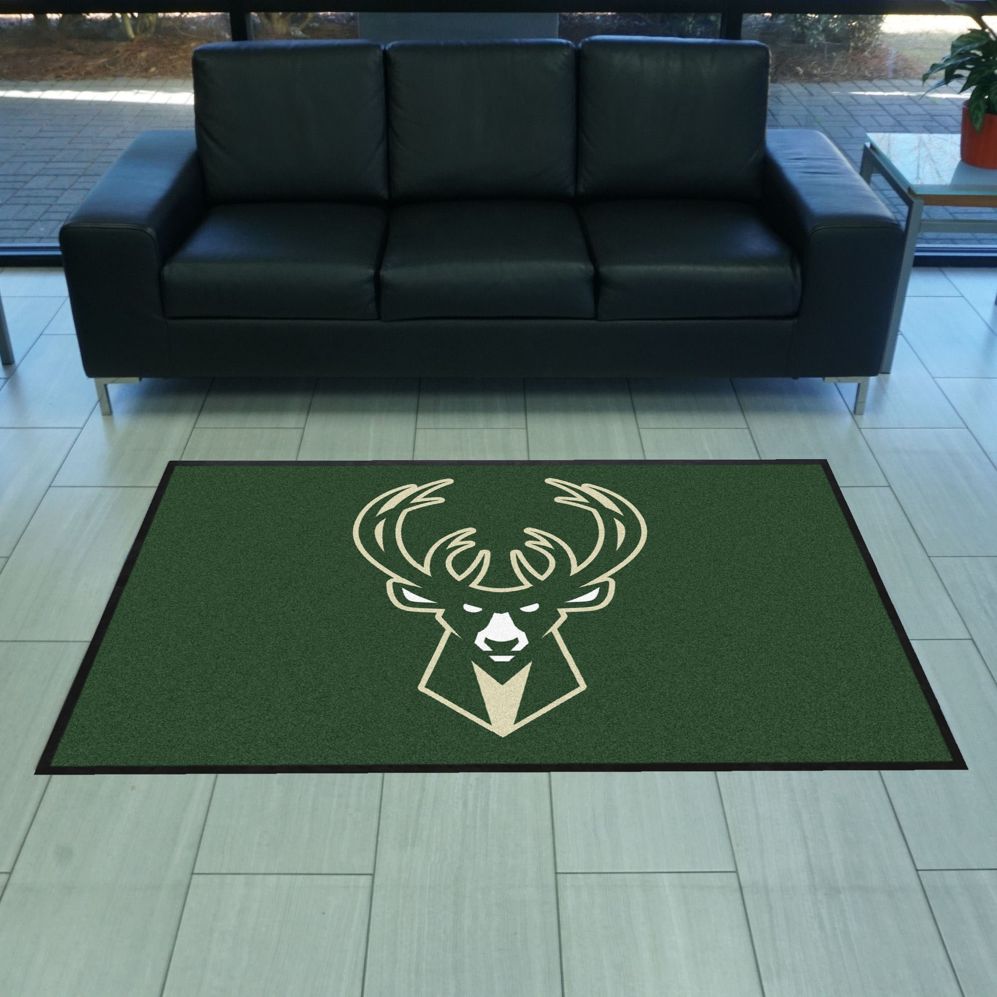 Milwaukee Bucks 4X6 High-Traffic Mat with Durable Rubber Backing - Landscape Orientation