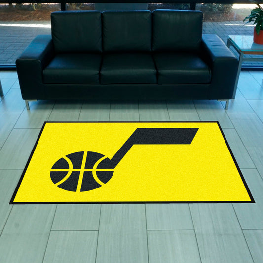 Utah Jazz 4X6 High-Traffic Mat with Durable Rubber Backing - Landscape Orientation