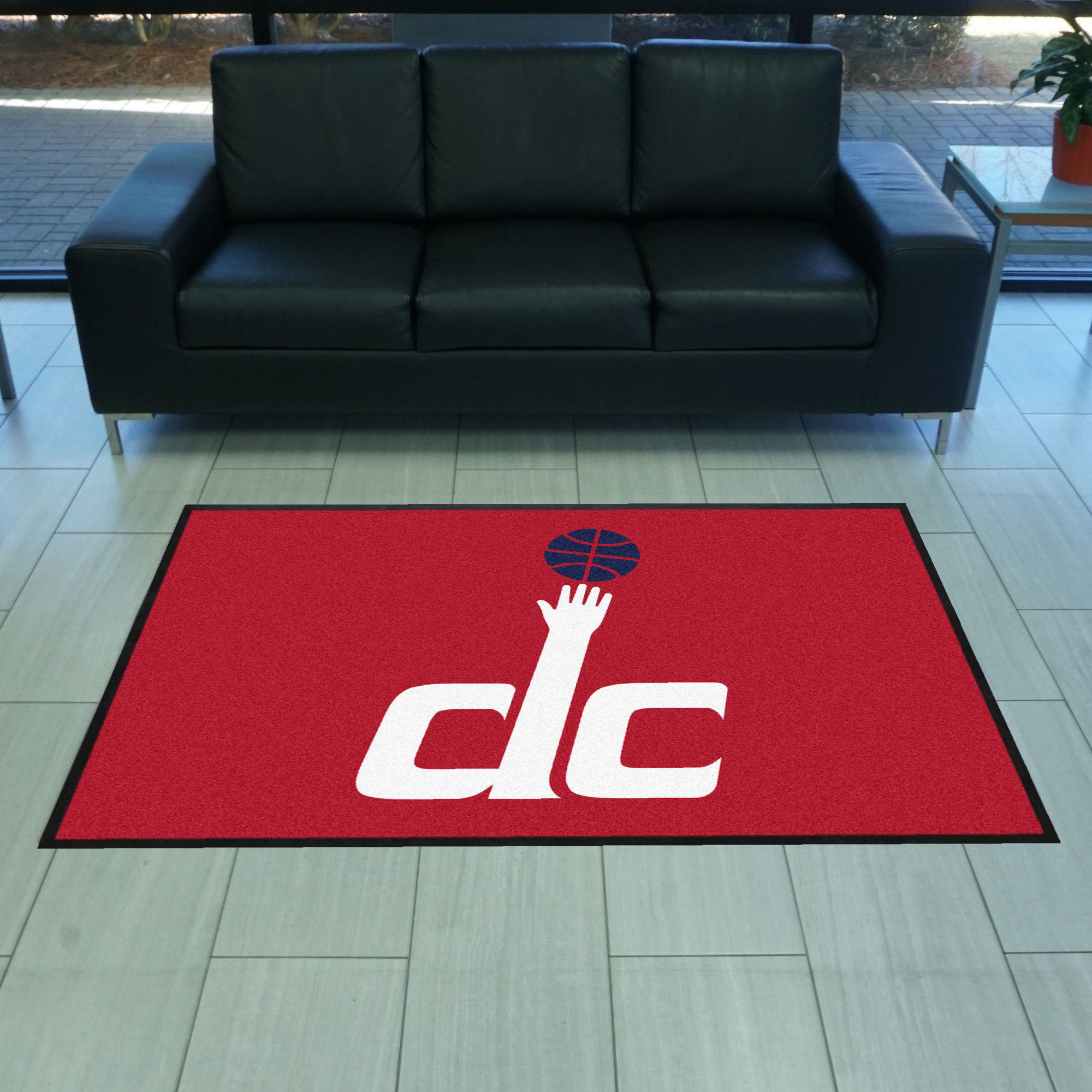 Washington Wizards 4X6 High-Traffic Mat with Durable Rubber Backing - Landscape Orientation