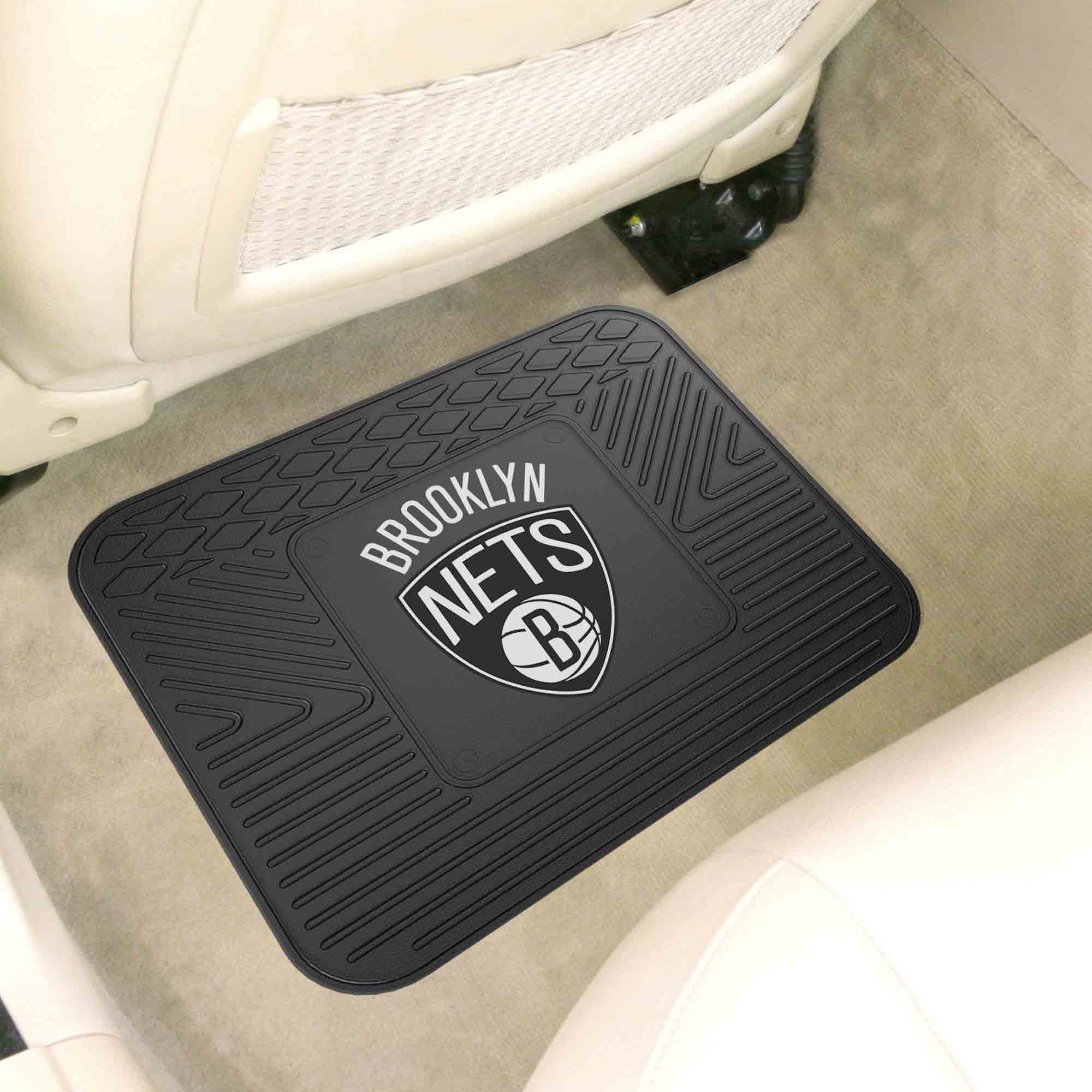 Brooklyn Nets Back Seat Car Utility Mat - 14in. x 17in. - Brooklyn Nets