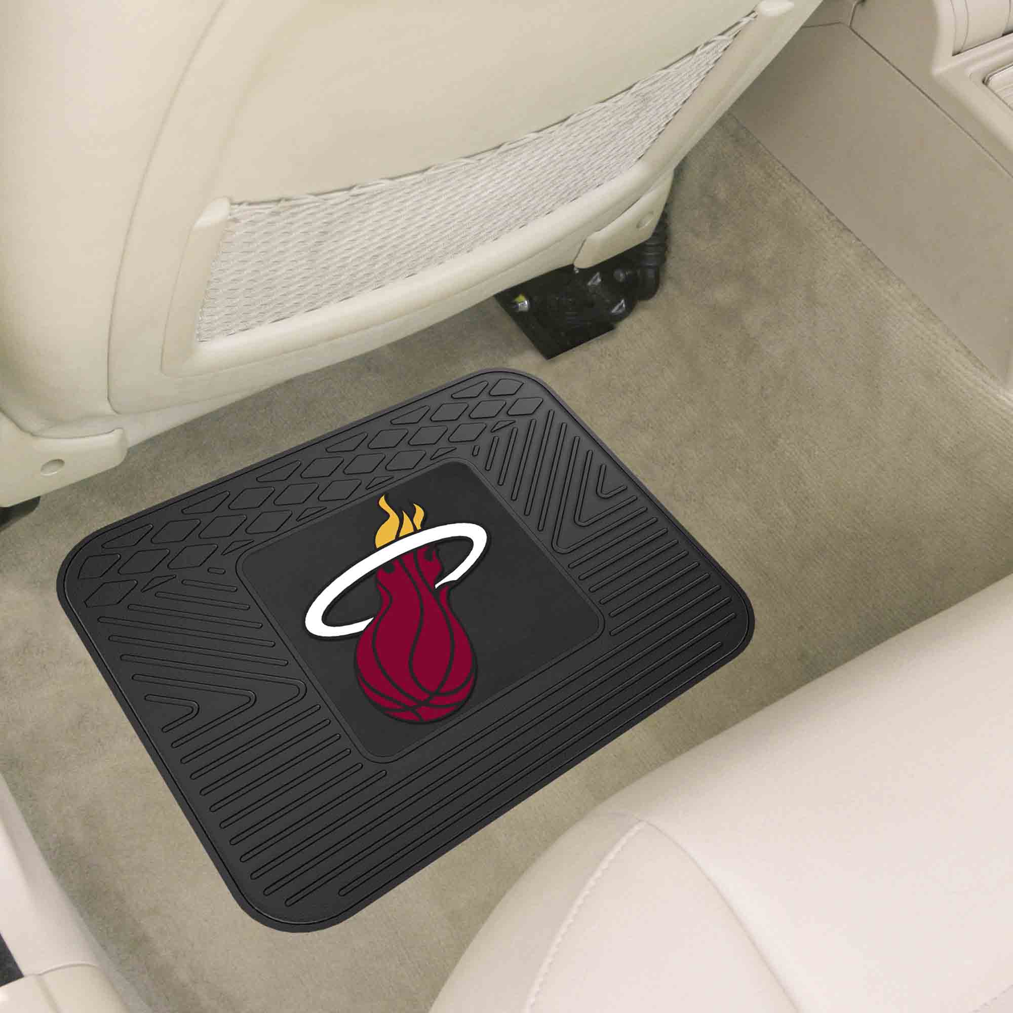 Miami Heat Back Seat Car Utility Mat - 14in. x 17in.