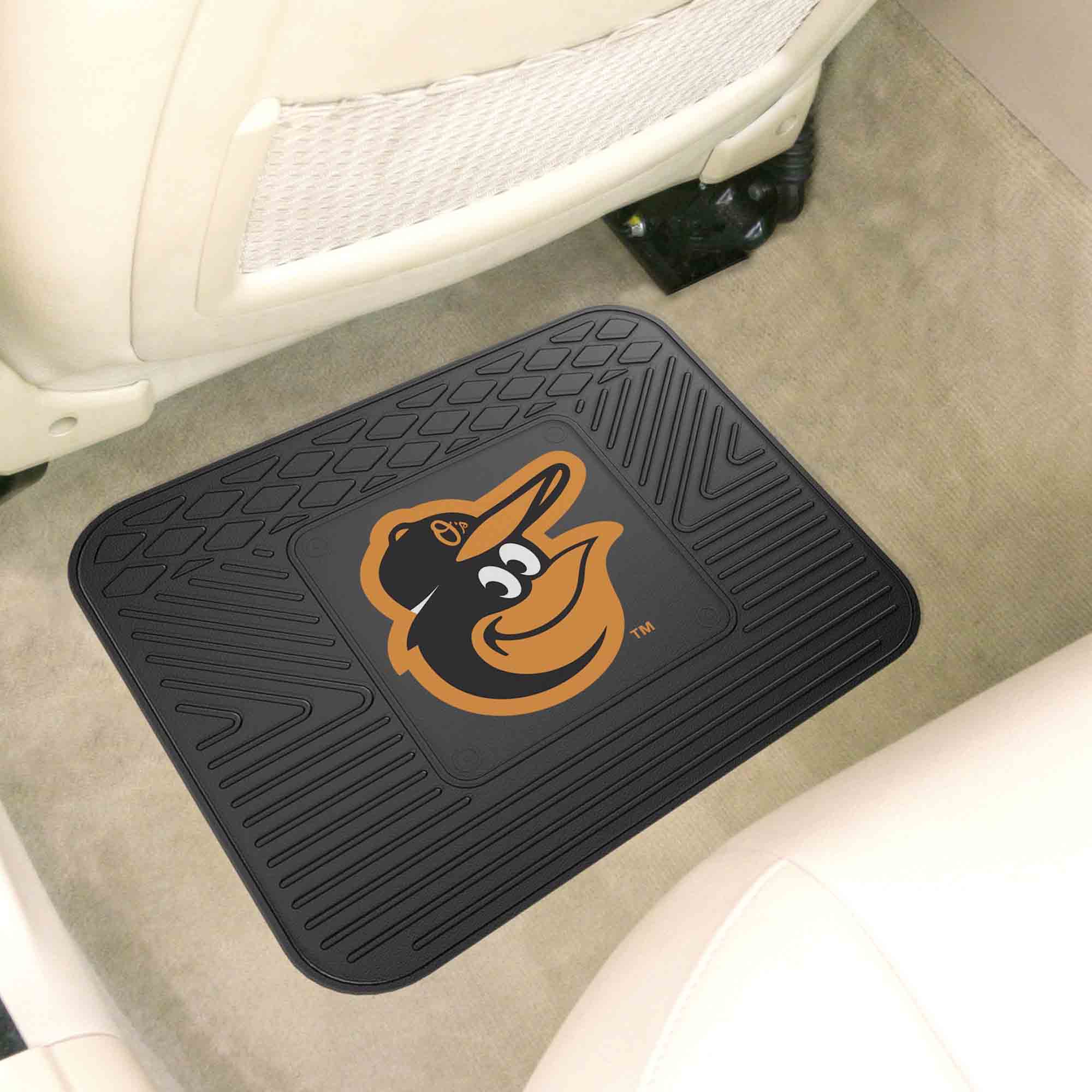 Baltimore Orioles Back Seat Car Utility Mat - 14in. x 17in. - Baltimore Orioles