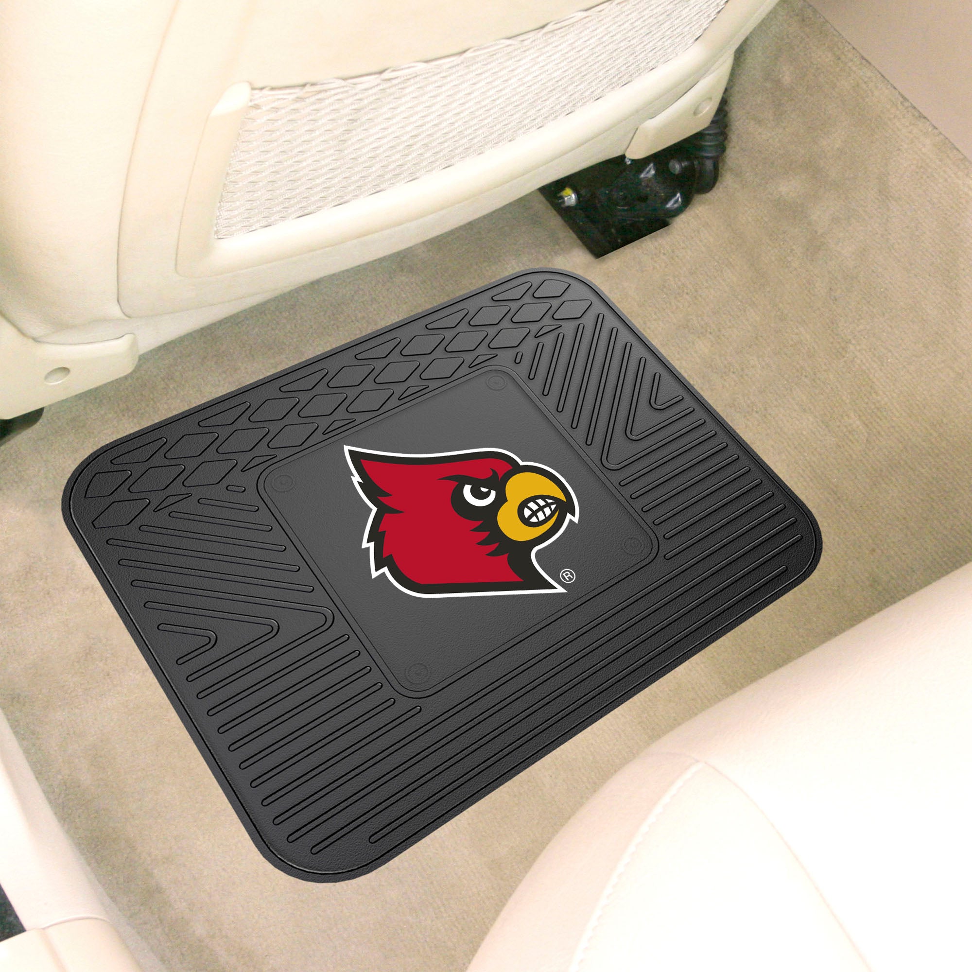 Louisville Cardinals Back Seat Car Utility Mat - 14in. x 17in.