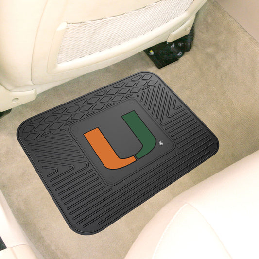 Miami Hurricanes Back Seat Car Utility Mat - 14in. x 17in. - Miami