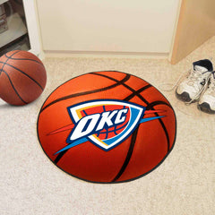 Oklahoma City Thunder Basketball Rug - 27in. Diameter - Oklahoma City Thunder