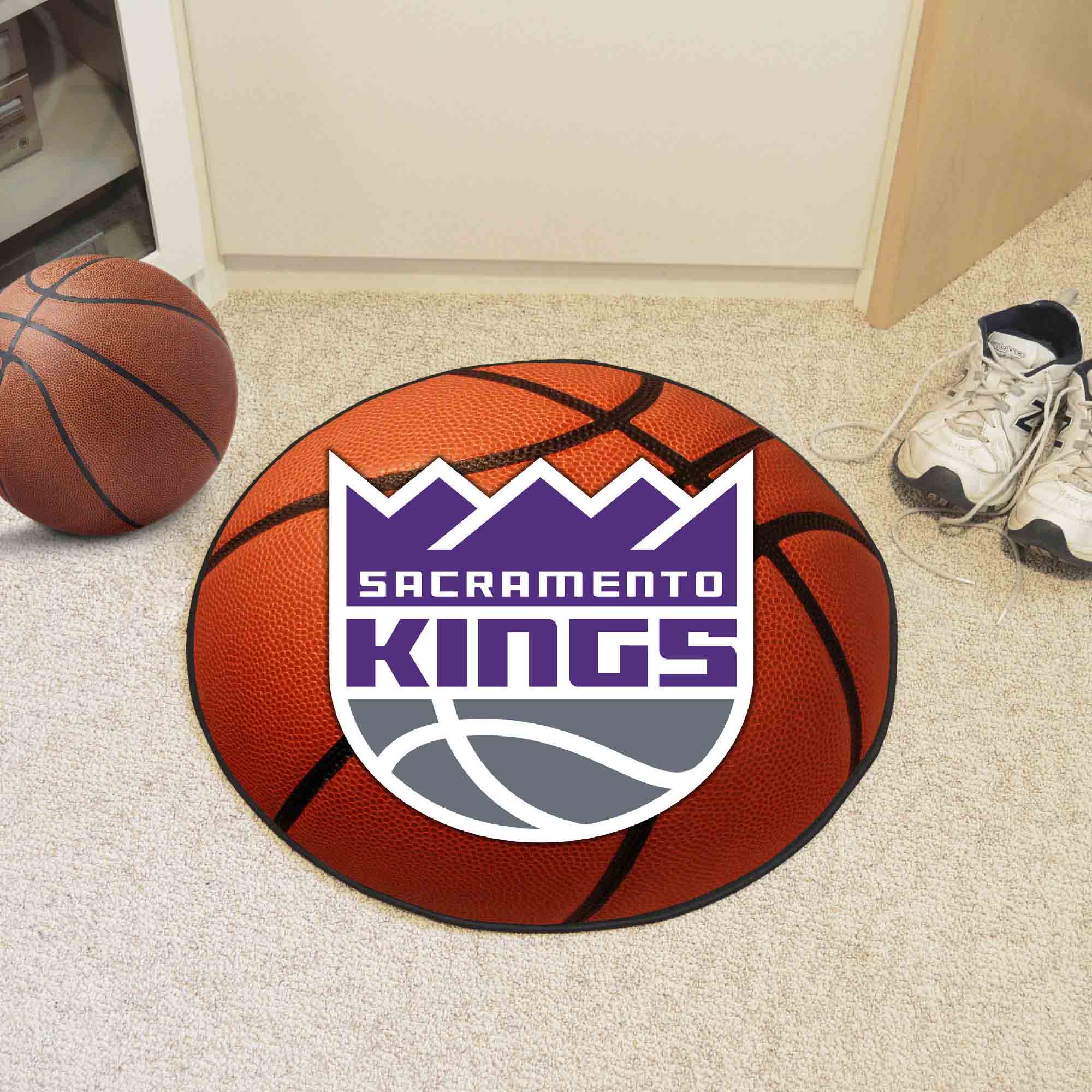 Sacramento Kings Basketball Rug - 27in. Diameter