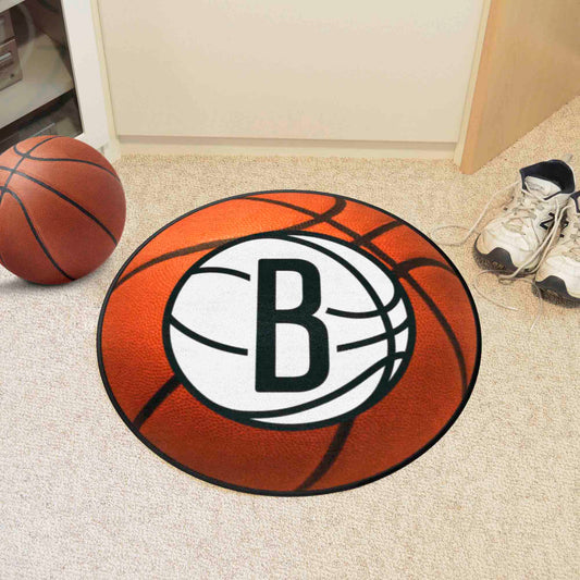 Brooklyn Nets Basketball Rug - 27in. Diameter