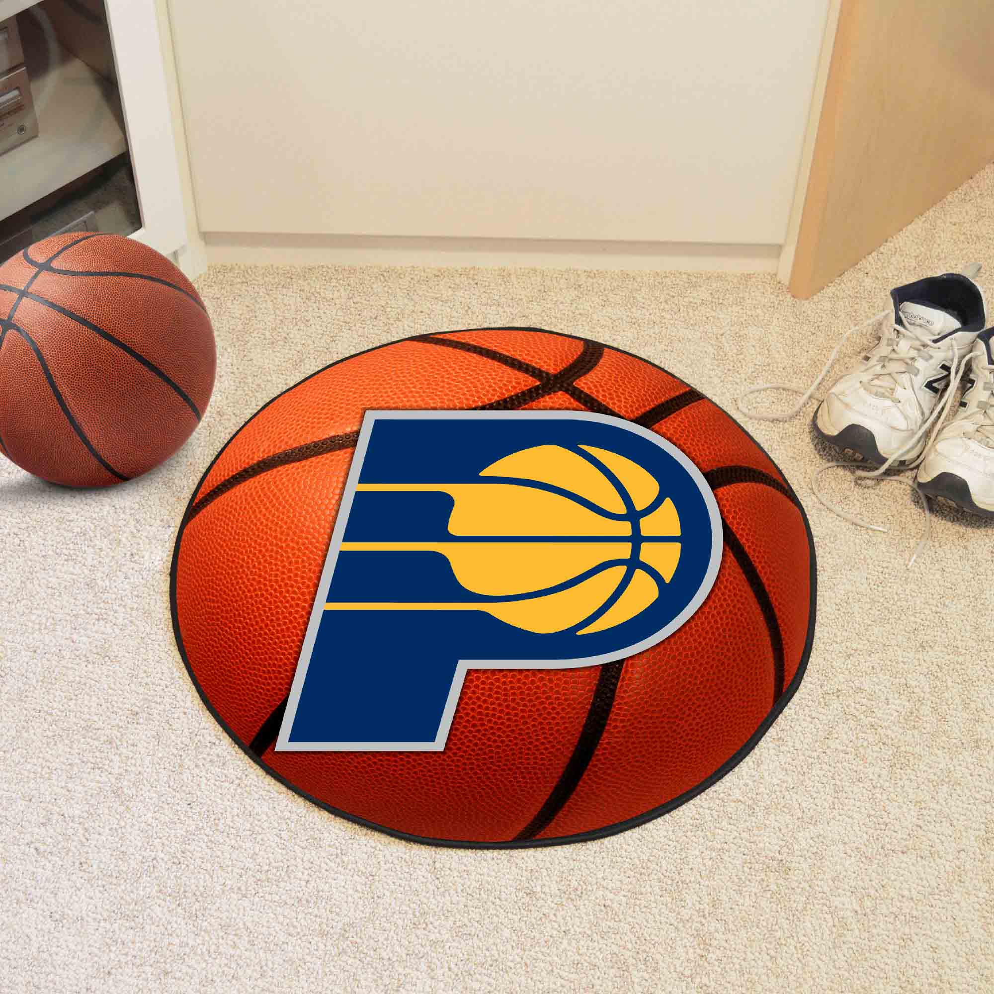 Indiana Pacers Basketball Rug - 27in. Diameter