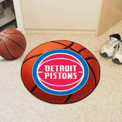 Detroit Pistons Basketball Rug - 27in. Diameter