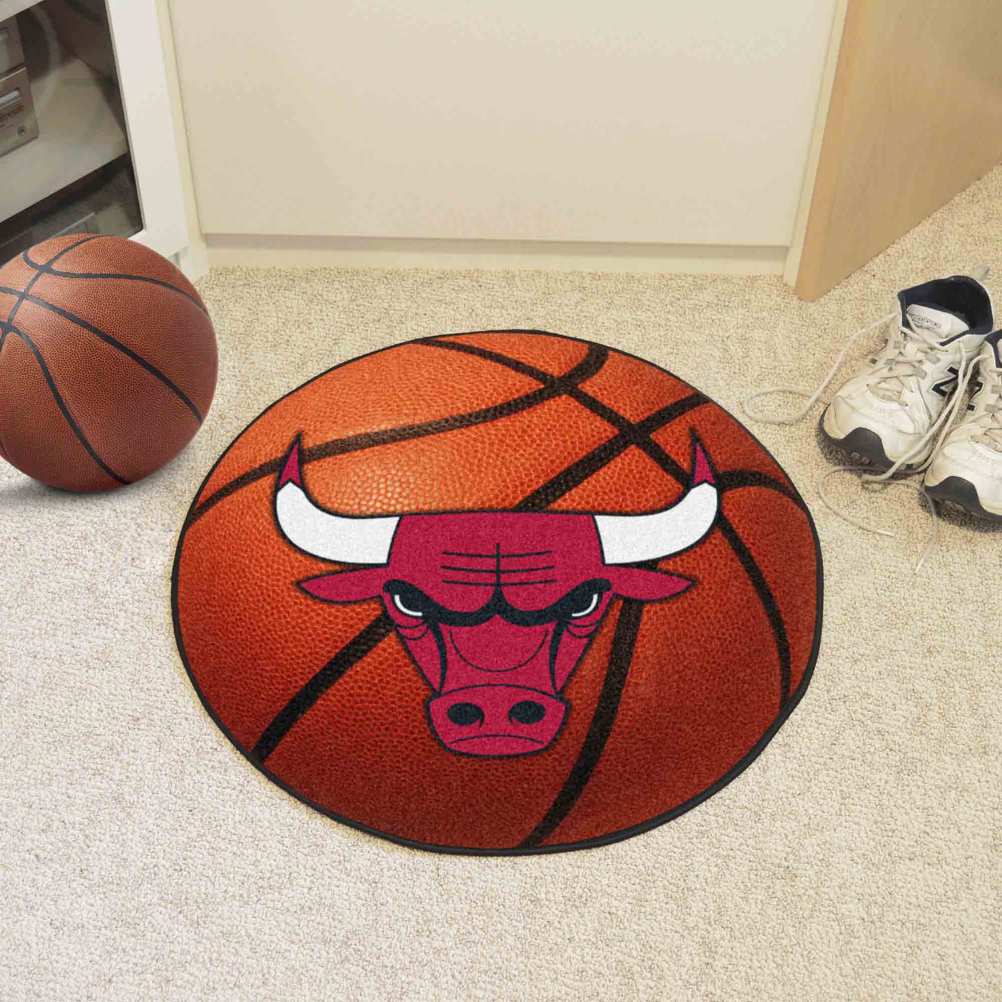 Chicago Bulls Basketball Rug - 27in. Diameter