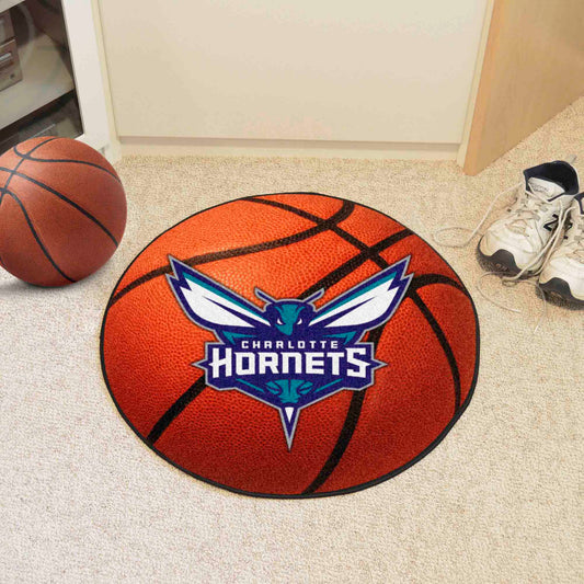 Charlotte Hornets Basketball Rug - 27in. Diameter - Charlotte Hornets