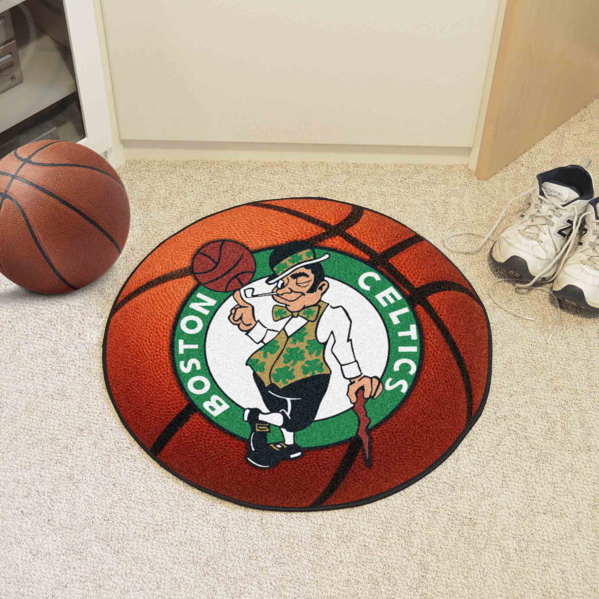 Boston Celtics Basketball Rug - 27in. Diameter - Boston Celtics