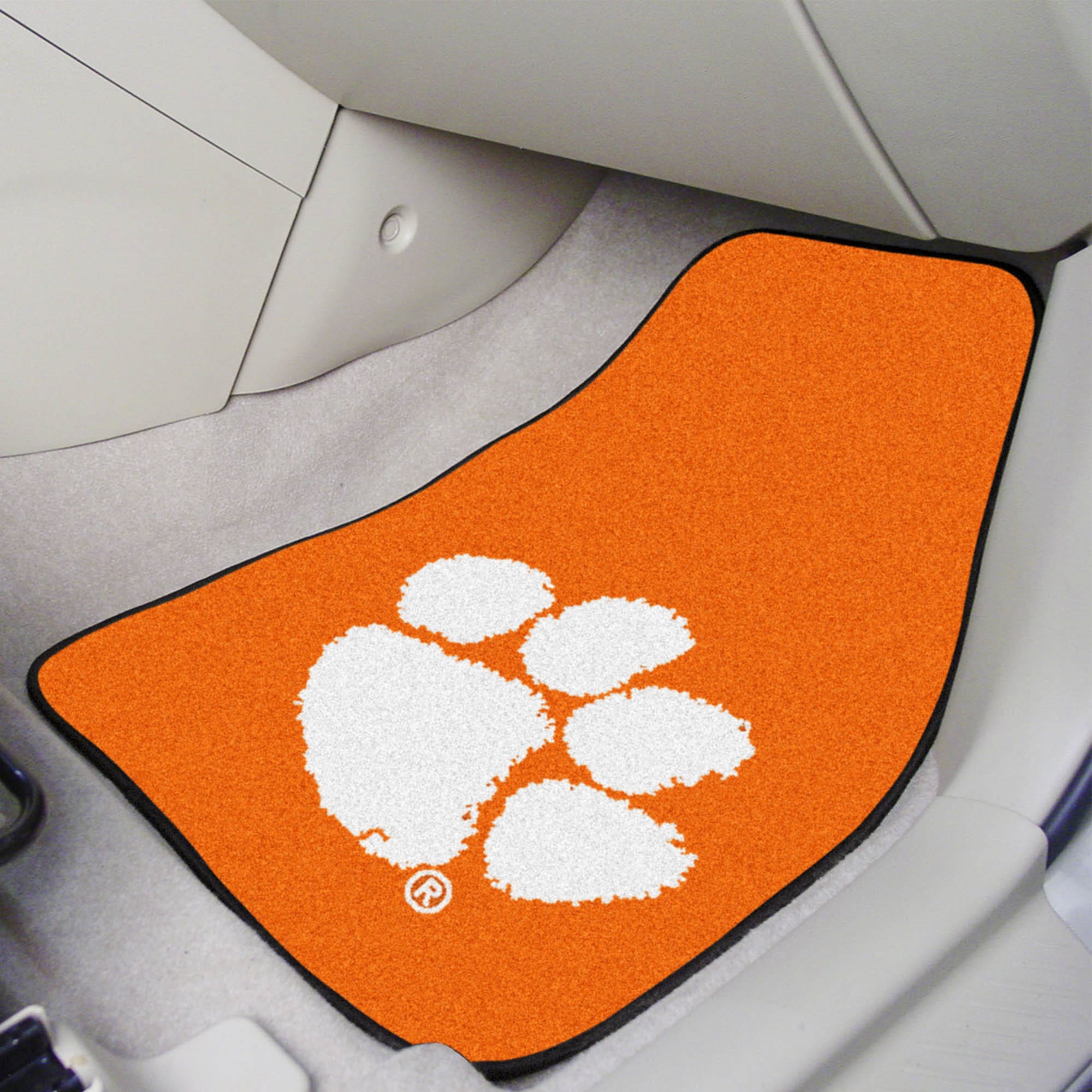 Clemson Tigers Front Carpet Car Mat Set - 2 Pieces, Orange - Clemson