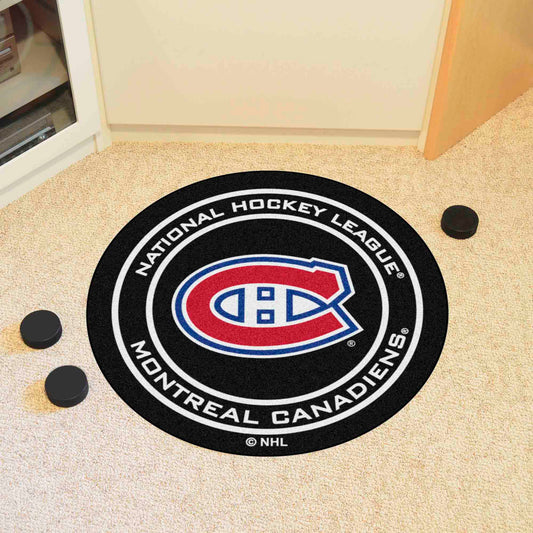 Montreal Canadiens Hockey Puck Rug - 27in. Diameter