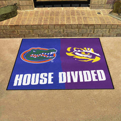 House Divided - Florida / LSU House Divided House Divided Rug - 34 in. x 42.5 in. - House Divided - Florida / LSU