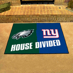 NFL House Divided - Eagles / Giants House Divided Rug - 34 in. x 42.5 in. - NFL House Divided - Eagles / Giants