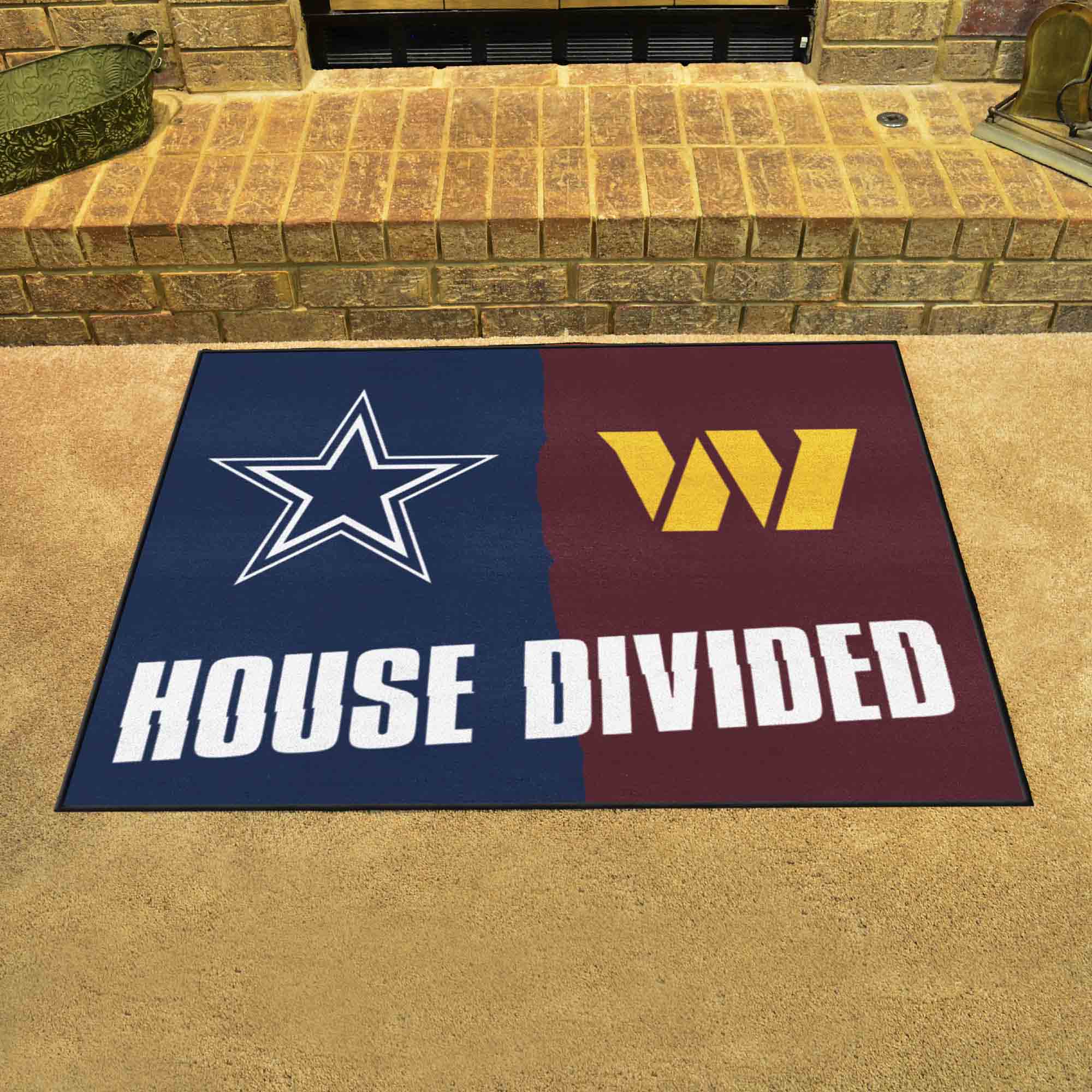 NFL House Divided - Cowboys / Football Team House Divided Rug - 34 in. x 42.5 in. - NFL House Divided - Cowboys / Commanders