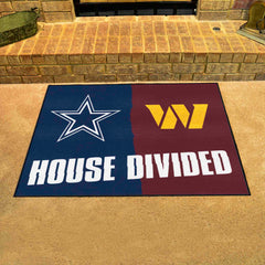 NFL House Divided - Cowboys / Football Team House Divided Rug - 34 in. x 42.5 in. - NFL House Divided - Cowboys / Commanders