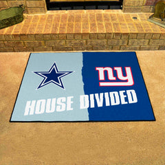 NFL House Divided - Cowboys / Giants House Divided Rug - 34 in. x 42.5 in. - NFL House Divided - Cowboys / Giants