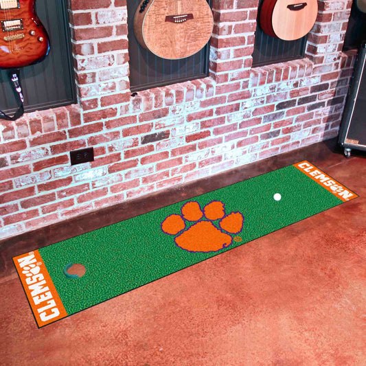 Clemson Tigers Putting Green Mat - 1.5ft. x 6ft. - Clemson