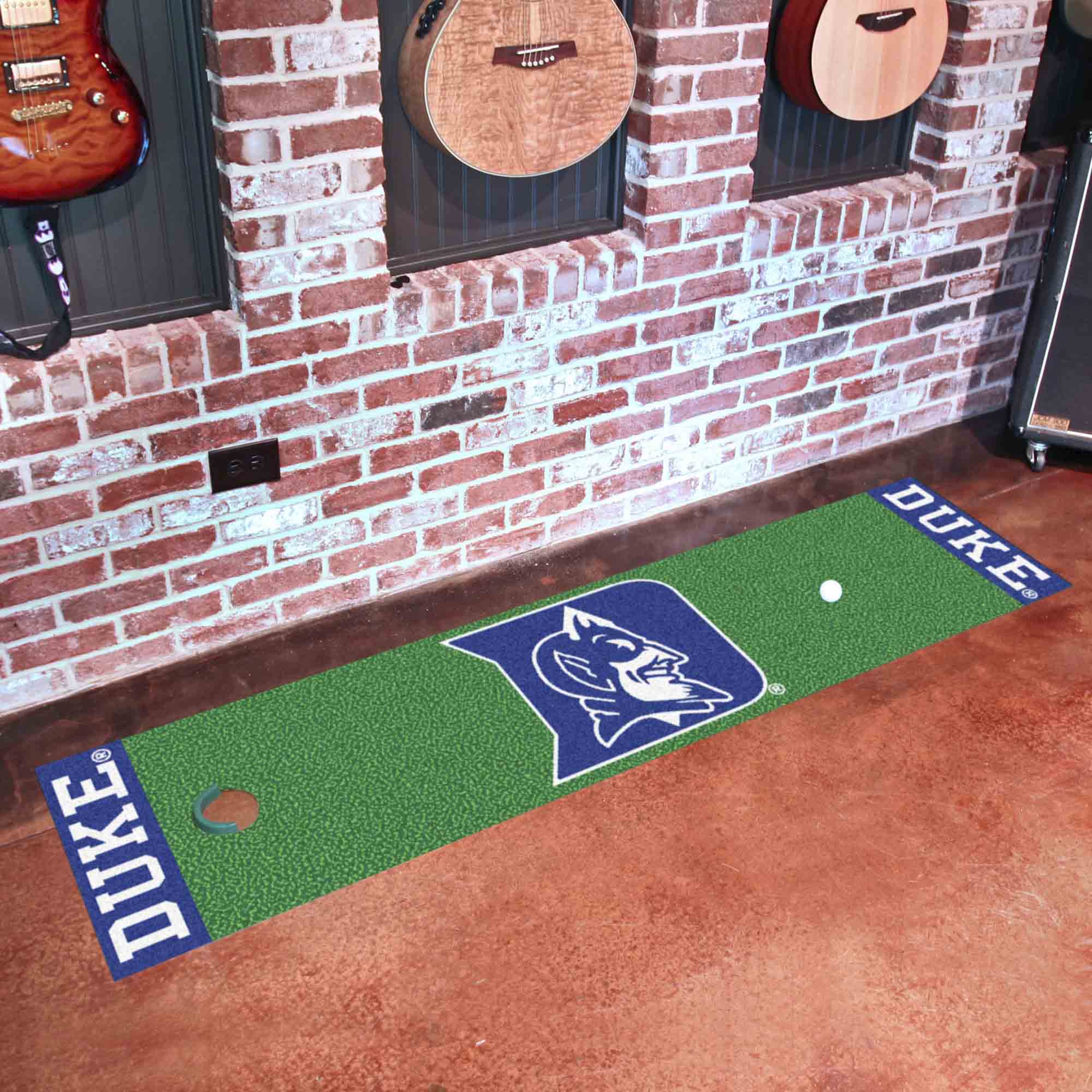 Duke Blue Devils Putting Green Mat - 1.5ft. x 6ft., Devil Logo