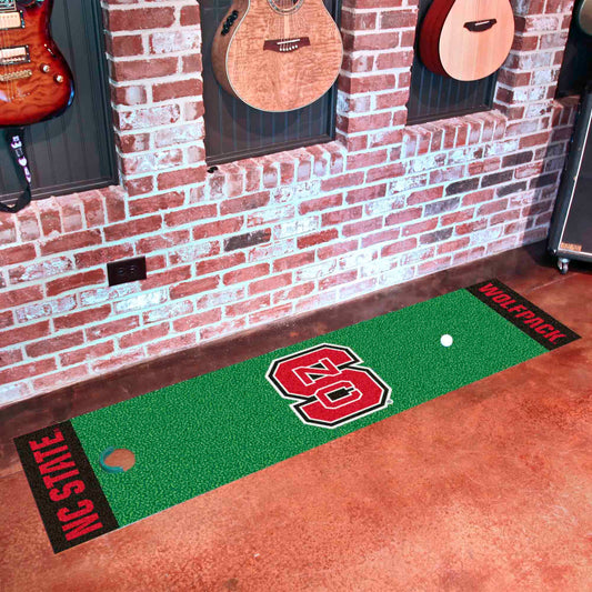 NC State Wolfpack Putting Green Mat - 1.5ft. x 6ft., NSC Logo - NC State