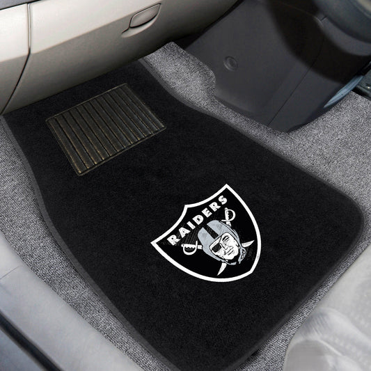 Las Vegas Raiders Embroidered Car Mat Set - 2 Pieces