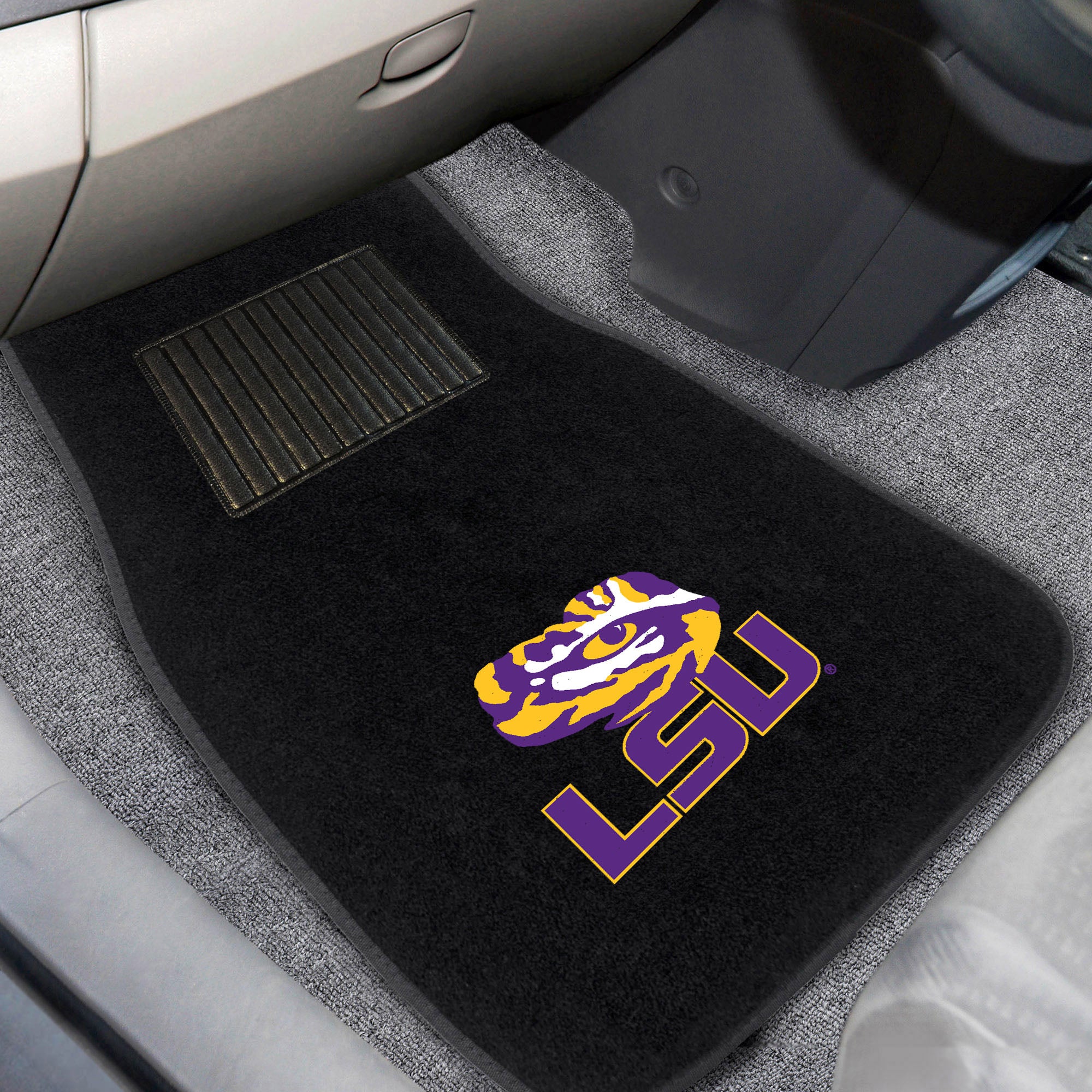 LSU Tigers Embroidered Car Mat Set - 2 Pieces