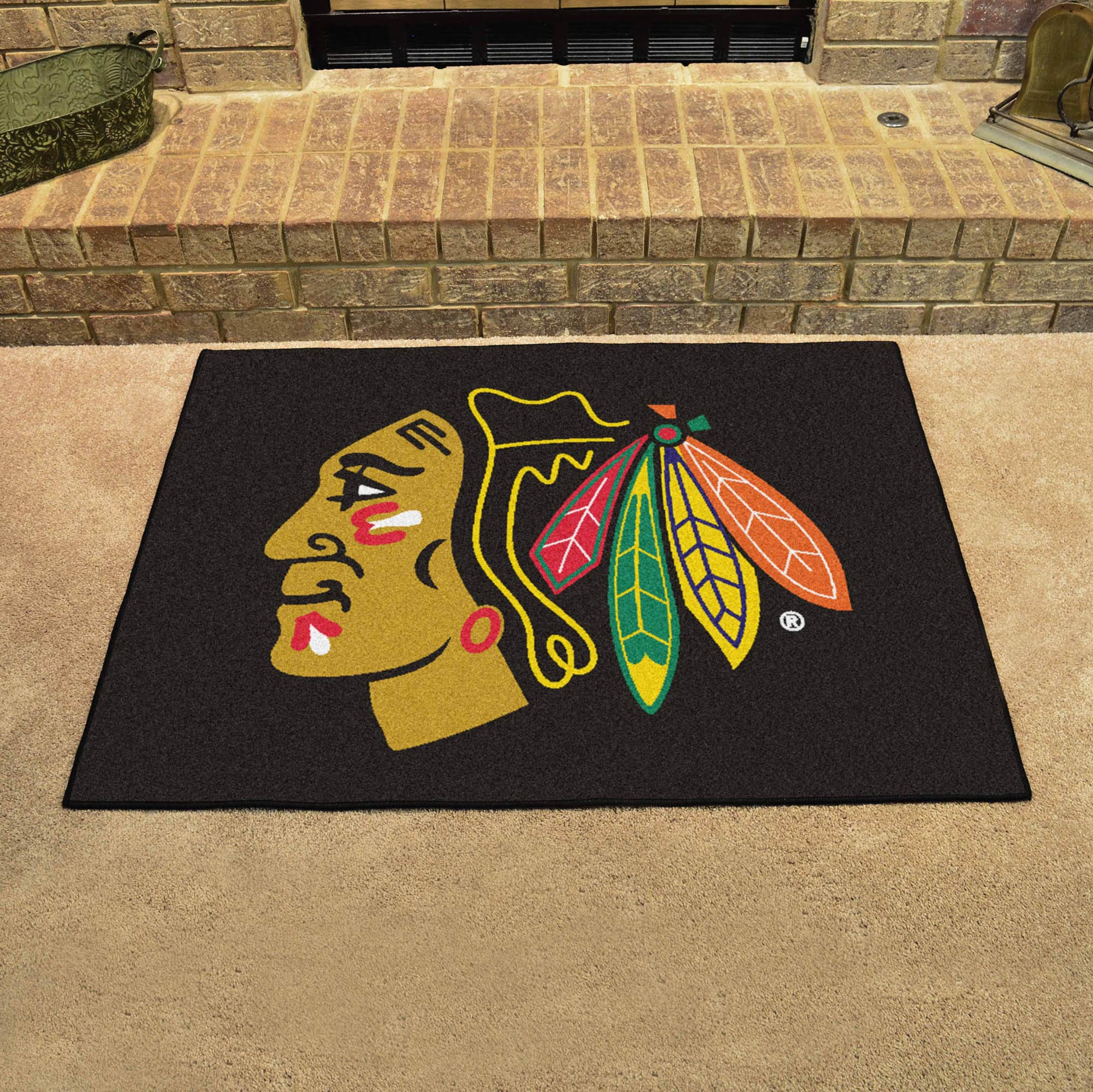 Chicago Blackhawks All-Star Rug - 34 in. x 42.5 in. - Chicago Blackhawks