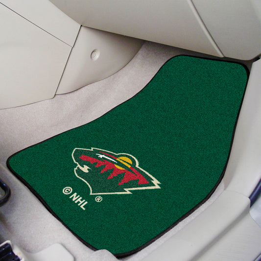 Minnesota Wild Front Carpet Car Mat Set - 2 Pieces