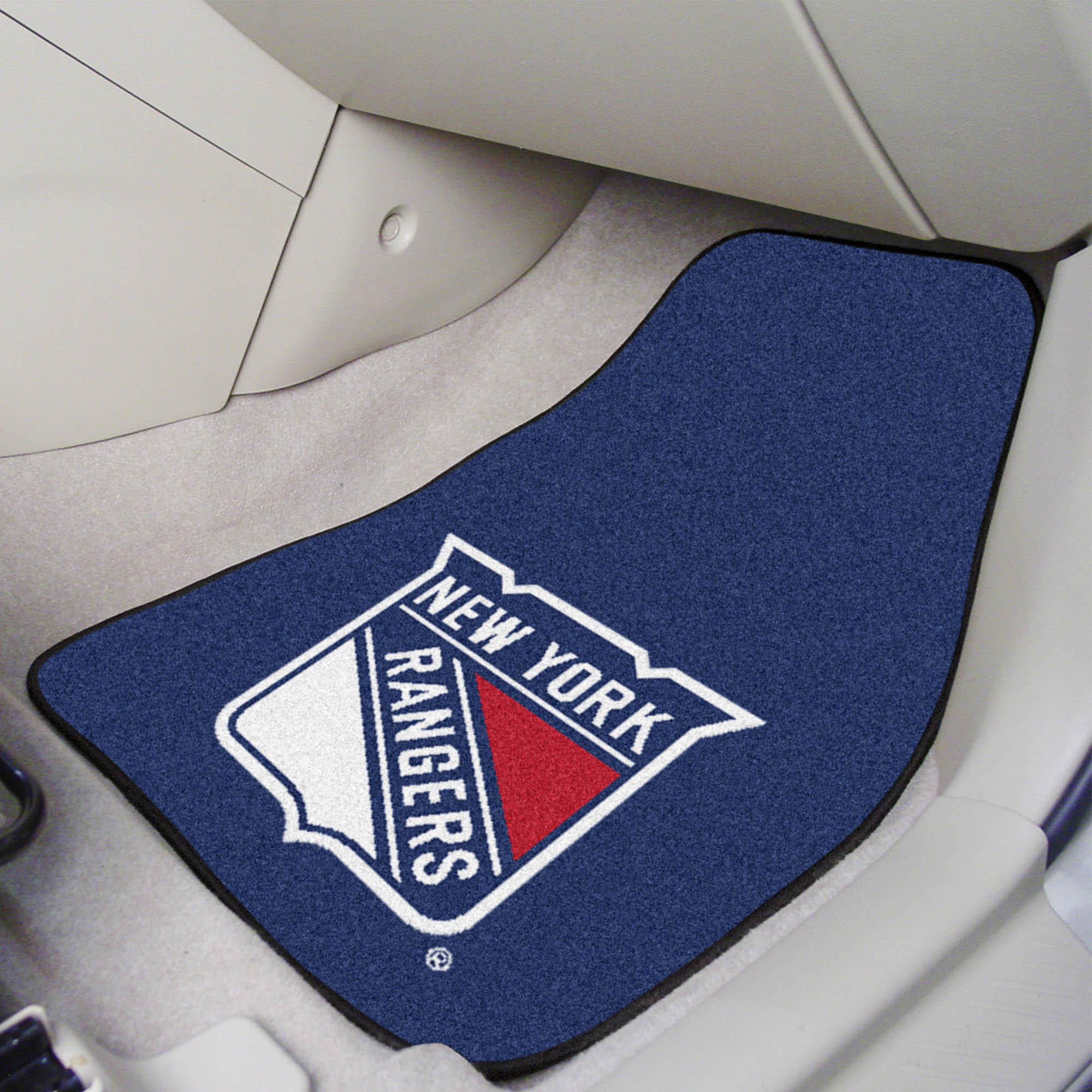 New York Rangers Front Carpet Car Mat Set - 2 Pieces