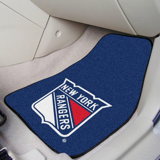 New York Rangers Front Carpet Car Mat Set - 2 Pieces - New York Rangers