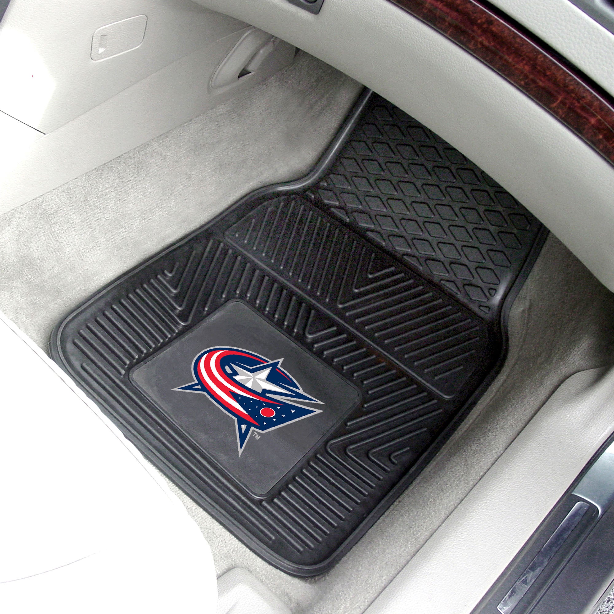 Columbus Blue Jackets Heavy Duty Car Mat Set - 2 Pieces