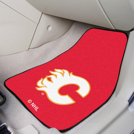 Calgary Flames Front Carpet Car Mat Set - 2 Pieces - Calgary Flames