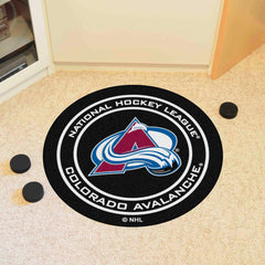 Colorado Avalanche Hockey Puck Rug - 27in. Diameter - Colorado Avalanche