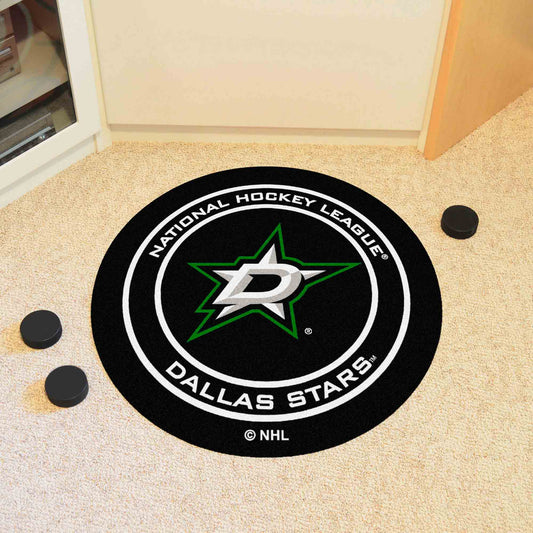 Dallas Stars Hockey Puck Rug - 27in. Diameter - Dallas Stars