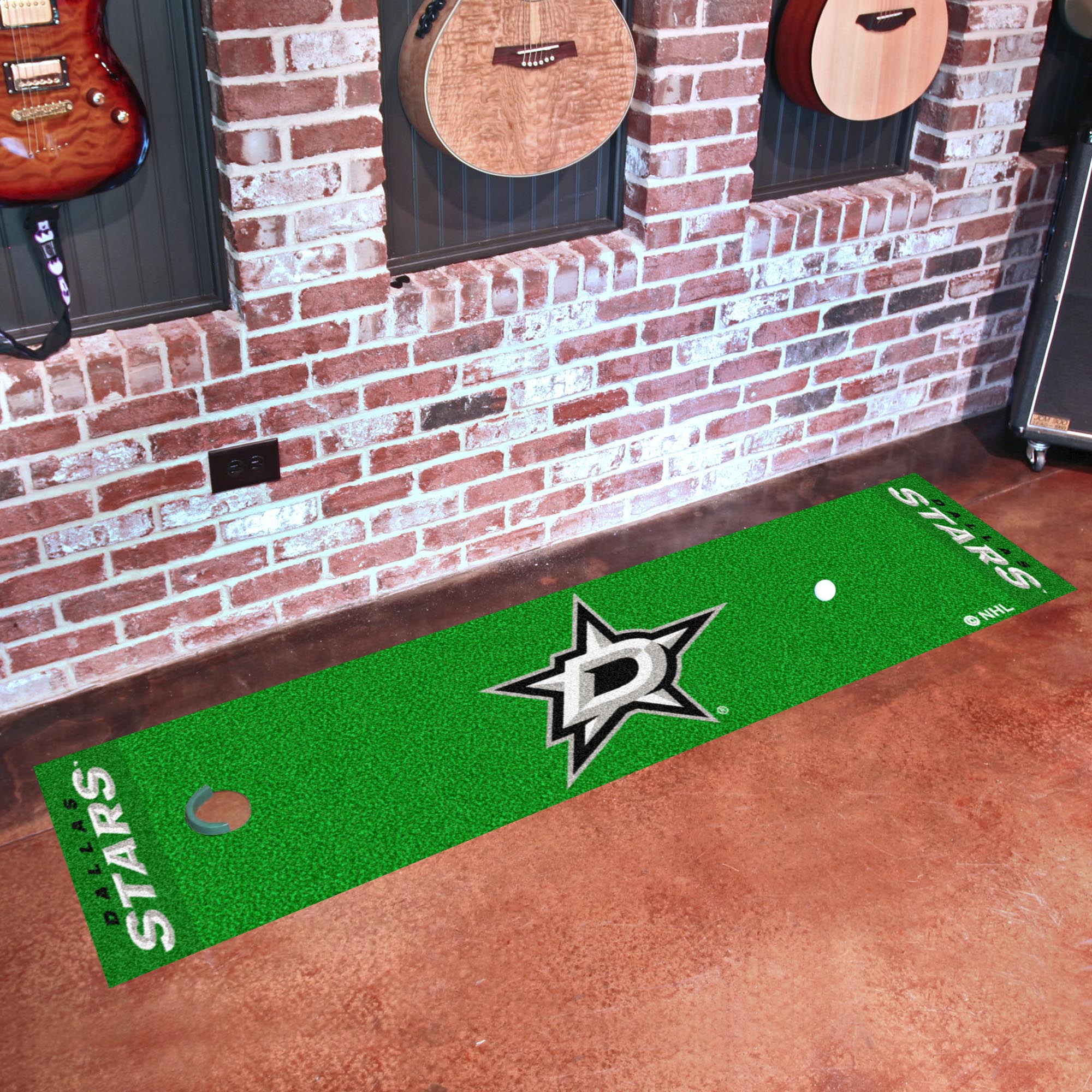 Dallas Stars Putting Green Mat - 1.5ft. x 6ft. - Dallas Stars