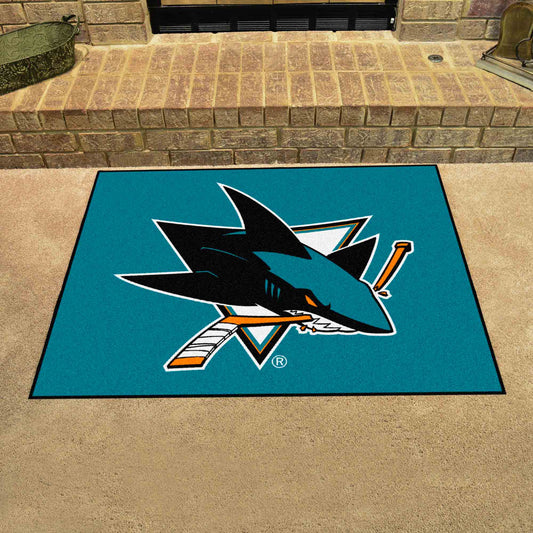 San Jose Sharks All-Star Rug - 34 in. x 42.5 in. - San Jose Sharks