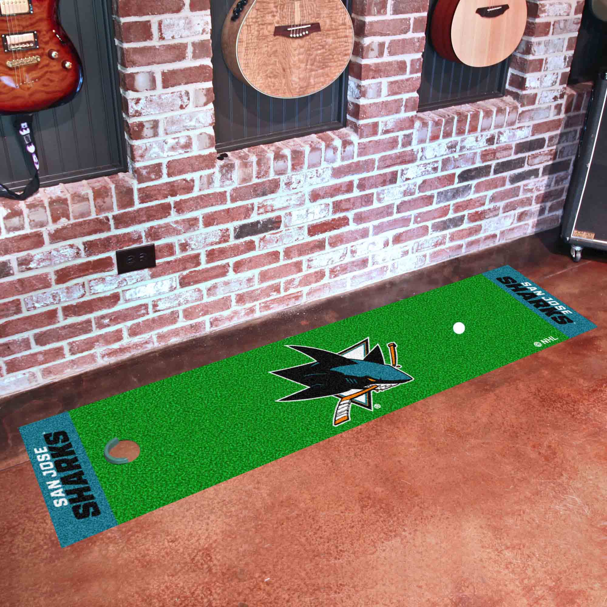 San Jose Sharks Putting Green Mat - 1.5ft. x 6ft.