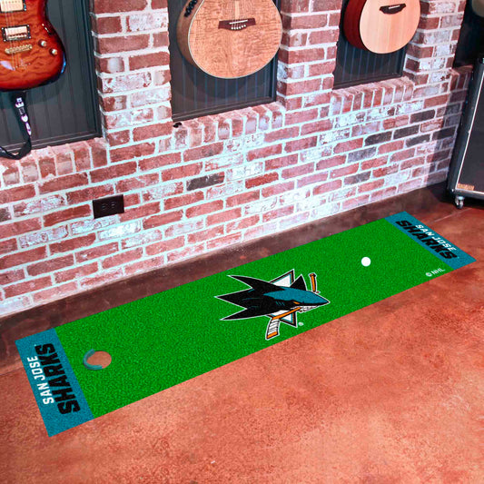 San Jose Sharks Putting Green Mat - 1.5ft. x 6ft.