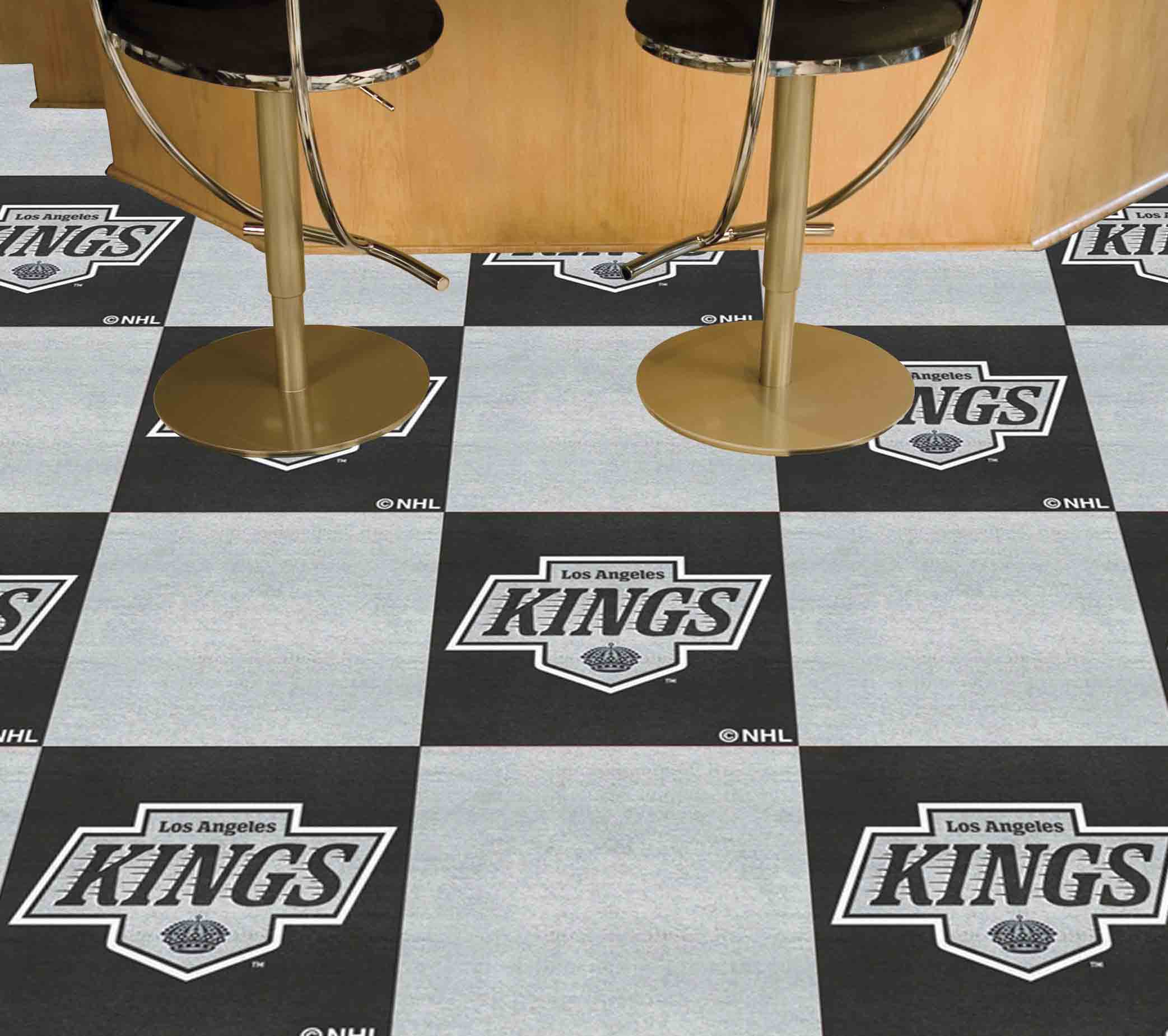 Los Angeles Kings Team Carpet Tiles - 45 Sq Ft.