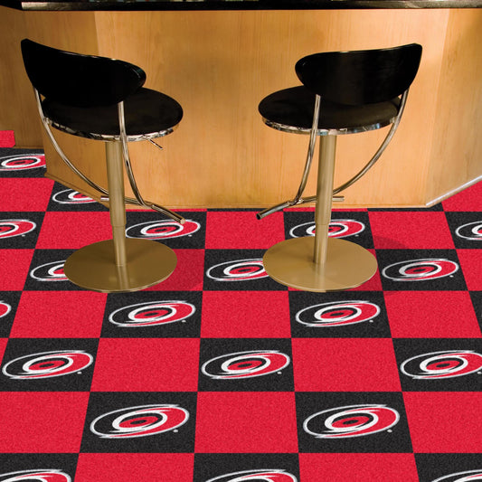 Carolina Hurricanes Team Carpet Tiles - 45 Sq Ft. - Carolina Hurricanes