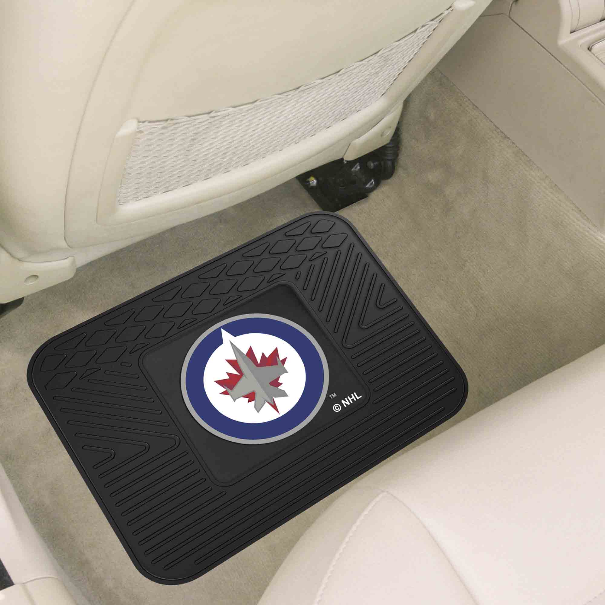 Winnipeg Jets Back Seat Car Utility Mat - 14in. x 17in.