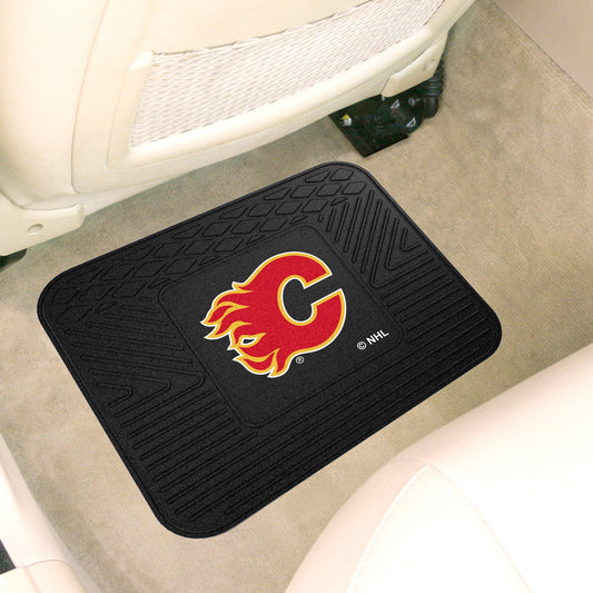 Calgary Flames Back Seat Car Utility Mat - 14in. x 17in. - Calgary Flames