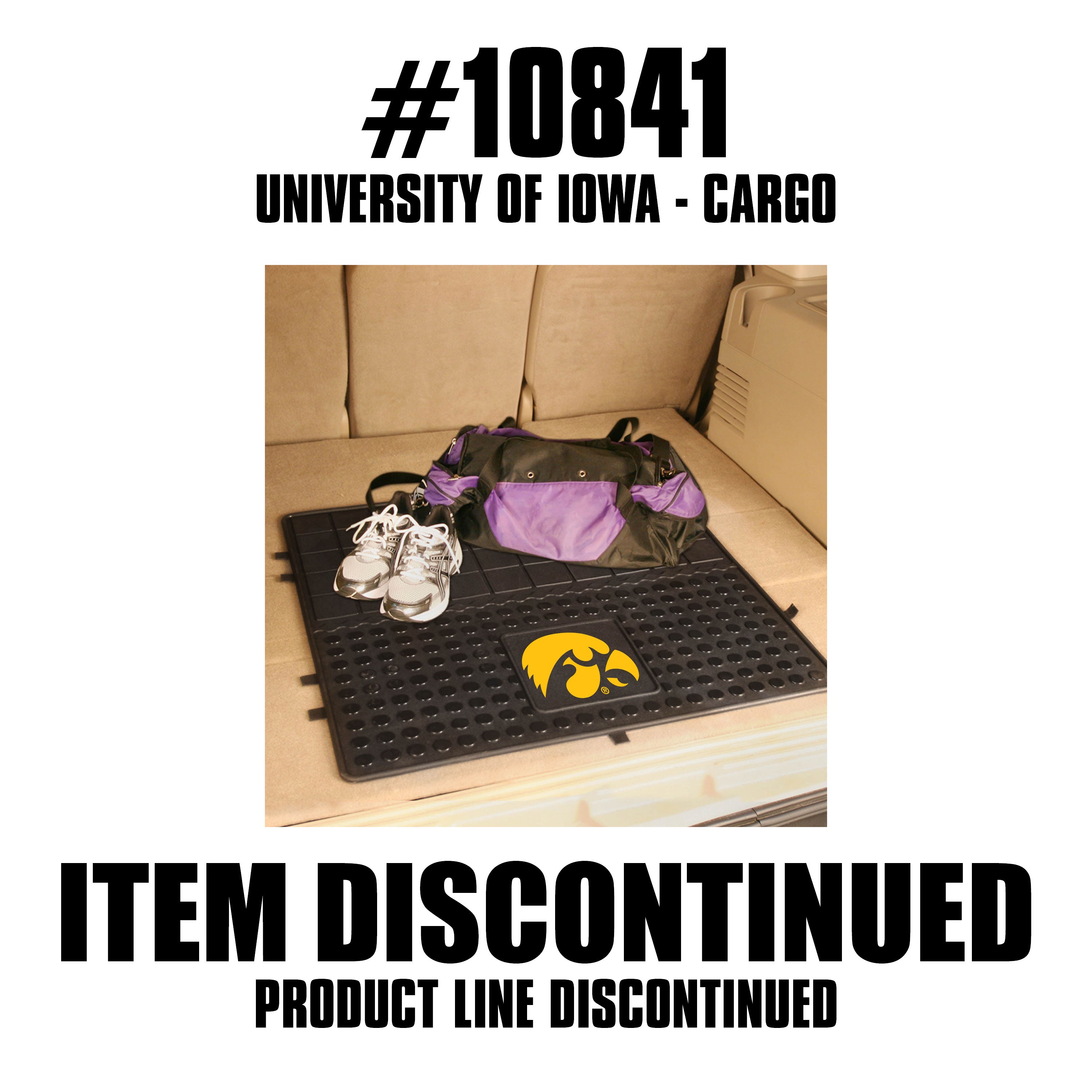 Iowa Hawkeyes Heavy Duty Cargo Mat 31"x31"