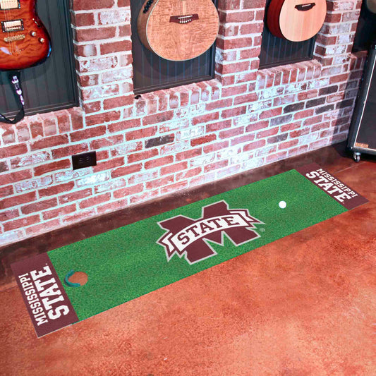 Mississippi State Bulldogs Putting Green Mat - 1.5ft. x 6ft. - Mississippi State