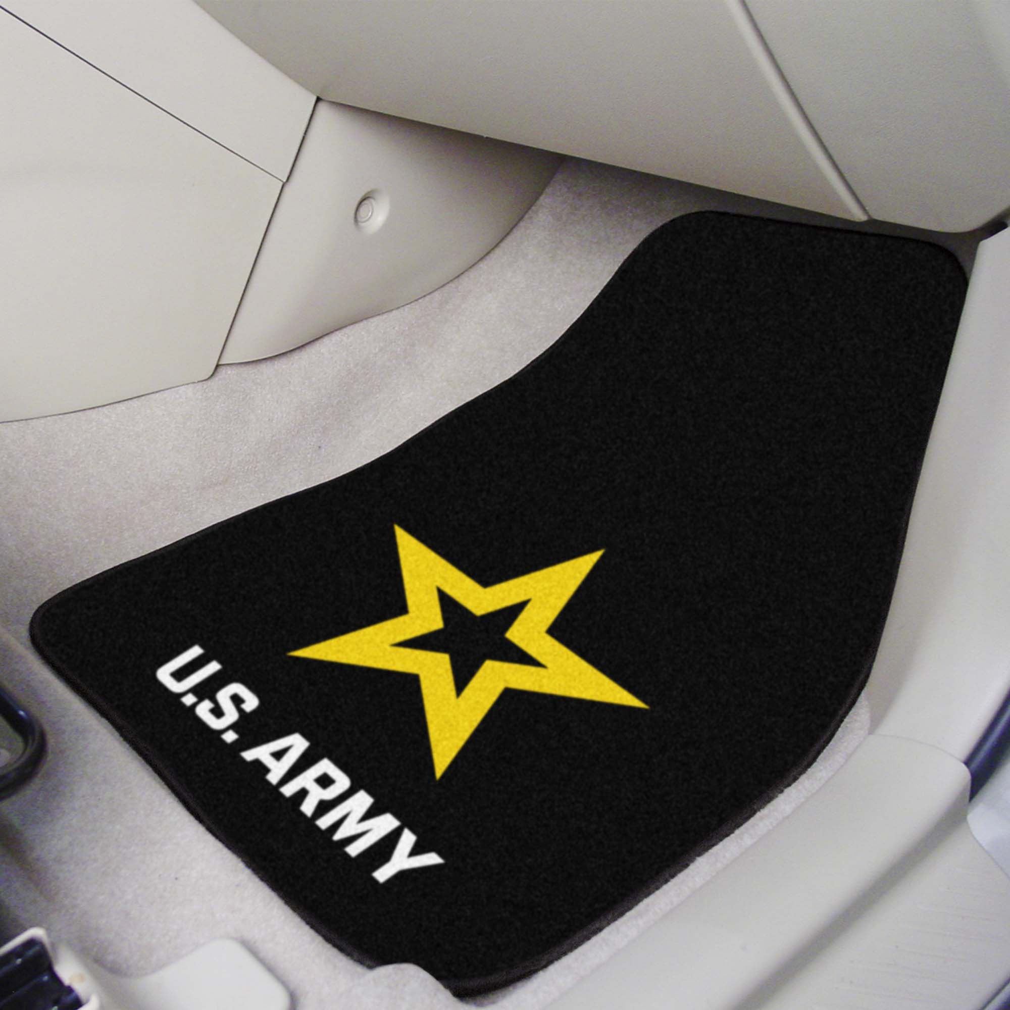 U.S. Army Front Carpet Car Mat Set - 2 Pieces, Black